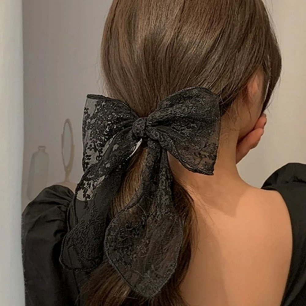 Mesh Bow Hair Clip - Picture 3 of 4